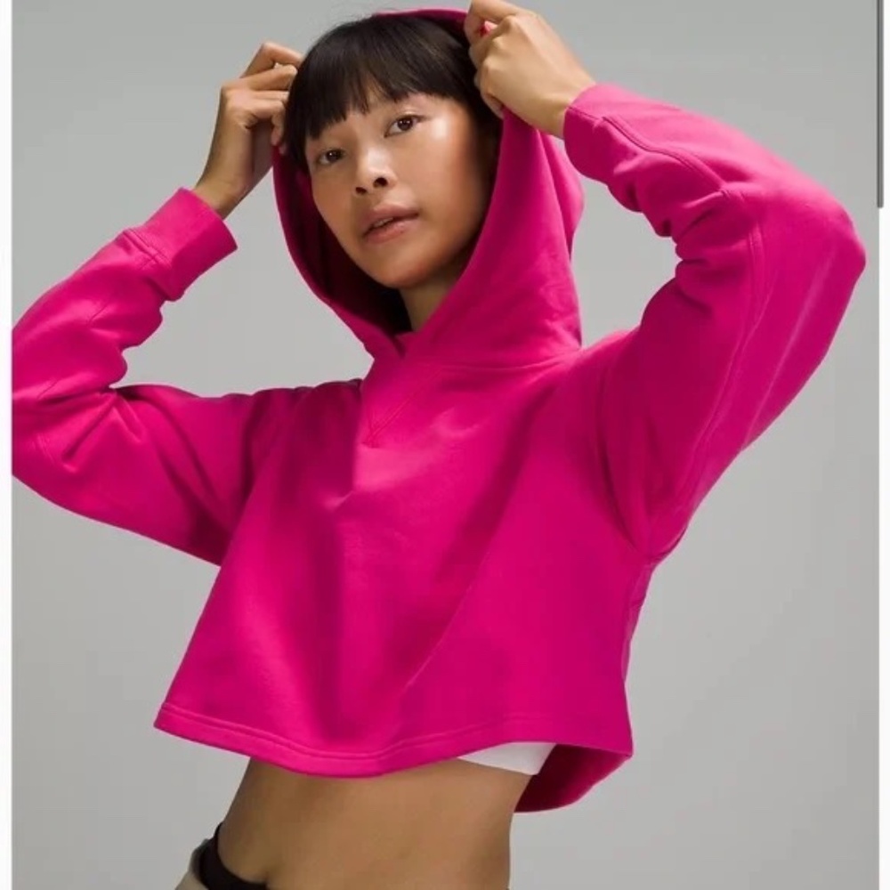 Lululemon All Yours Cropped Hoodie in Sonic Pink